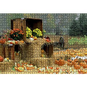 Kabaklar Samanlar Ve Kasalar Puzzle Yapboz Mdf Ahşap 1000 Parça