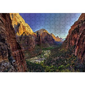 Dağlar Arasındaki Vadi Dere Puzzle Yapboz Mdf Ahşap 255 Parça