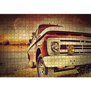 Kamyonet Klasik Puzzle Yapboz Mdf Ahşap 500 Parça