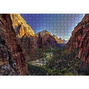 Dağlar Arasındaki Vadi Dere Puzzle Yapboz Mdf Ahşap 500 Parça
