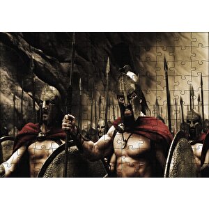 300 Spartalı Savaş Sahnesi Puzzle Yapboz Mdf Ahşap 120 Parça