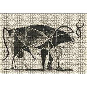 Le Taureau (the Bull),1945 By Pablo Picasso Puzzle Yapboz Mdf Ahşap 1000 Parça