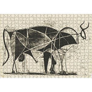 Le Taureau (the Bull),1945 By Pablo Picasso Puzzle Yapboz Mdf Ahşap 500 Parça