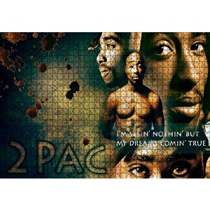Tupac Shakur Rüyaların Gerçeğe Dönüşü Puzzle Yapboz Mdf Ahşap 1000 Parça