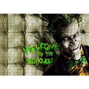 Joker Welcome To The Madhouse Palyaço Puzzle Yapboz Mdf Ahşap 500 Parça