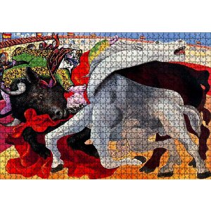 Bullfight Death Of The Toreador, 1933 By Picasso Puzzle Yapboz Mdf Ahşap 1000 Parça
