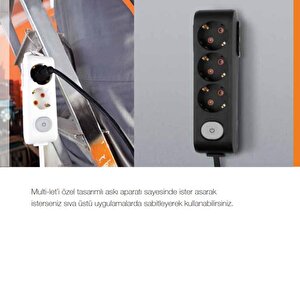 Multi-let İkili Piriz Topraklı 3mt