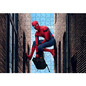 Spiderman Eve Dönüş Havada Asılı Puzzle Yapboz Mdf Ahşap 255 Parça