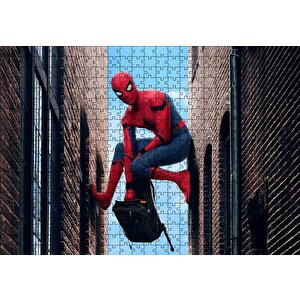 Spiderman Eve Dönüş Havada Asılı Puzzle Yapboz Mdf Ahşap 500 Parça