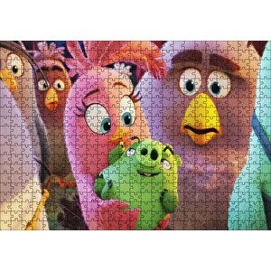 Angry Birds Aile Görseli Puzzle Yapboz Mdf Ahşap 500 Parça