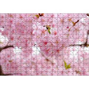 Kiraz Çiçeği Görseli Puzzle Yapboz Mdf Ahşap 255 Parça