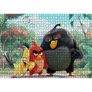 Angry Birds Çizgi Film Puzzle Yapboz Mdf Ahşap 1000 Parça