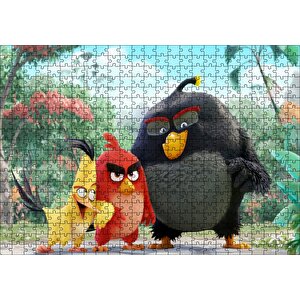Angry Birds Çizgi Film Puzzle Yapboz Mdf Ahşap 500 Parça