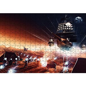 Marsta İnsan Yaşamı Ve Gemiler Puzzle Yapboz Mdf Ahşap 255 Parça