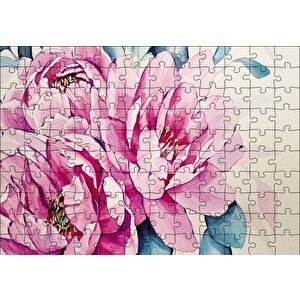 Şakayık Çiçeği Puzzle Yapboz Mdf Ahşap 120 Parça