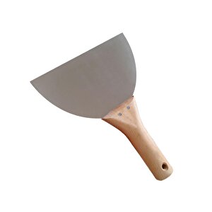 Ahşap Saplı Metal Macun Spatula Temizlik Boya Sıva Kazıma Harç Karıştırma Ispatulası 18 Cm