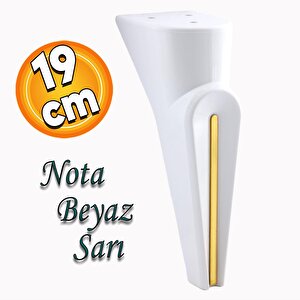 Nota Mobilya Kanepe Sehpa Tv Ünitesi Koltuk Ayağı Baza Ayakları Beyaz Altın Gold Sarı 19 Cm