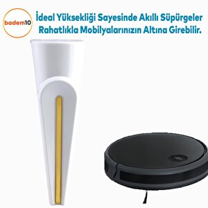 Nota Mobilya Kanepe Sehpa Tv Ünitesi Koltuk Ayağı Baza Ayakları Beyaz Altın Gold Sarı 19 Cm