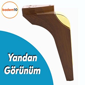 Salkım Mobilya Oturma Grubu Kanepe Tv Ünitesi Konsol Koltuk Ayağı Ayakları Ceviz Altın 19 Cm