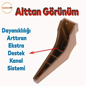 Salkım Mobilya Oturma Grubu Kanepe Tv Ünitesi Konsol Koltuk Ayağı Ayakları Ceviz Altın 19 Cm