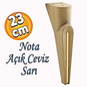Nota Mobilya Kanepe Sehpa Tv Ünitesi Koltuk Ayağı Baza Ayakları Ahşap Desenli Kahverengi Ceviz 23 Cm