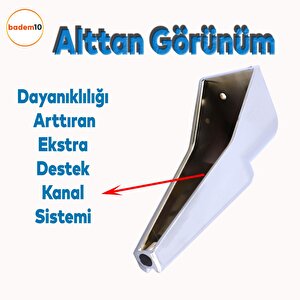 Nota Mobilya Kanepe Sehpa Tv Ünitesi Koltuk Ayağı Baza Ayakları Krom Gümüş 19 Cm