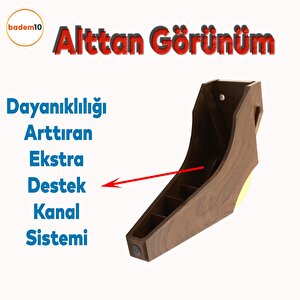 Salkım Mobilya Oturma Grubu Kanepe Sehpa Tv Ünitesi Koltuk Ayağı Baza Ayakları Ceviz Altın 16 Cm