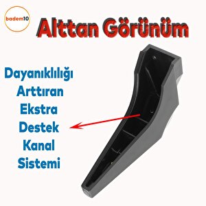 Salkım Mobilya Oturma Grubu Kanepe Tv Ünitesi Konsol Koltuk Ayağı Ayakları Siyah Krom 19 Cm