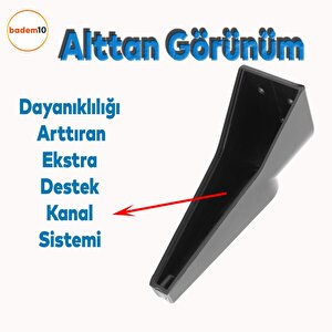 Nota Mobilya Oturma Grubu Kanepe Sehpa Tv Ünitesi Koltuk Ayağı Baza Ayakları Siyah Altın Gold 23 Cm