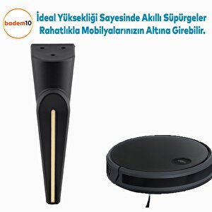 Nota Mobilya Oturma Grubu Kanepe Sehpa Tv Ünitesi Koltuk Ayağı Baza Ayakları Siyah Altın Gold 23 Cm
