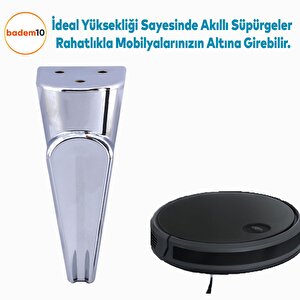 Nota Mobilya Kanepe Sehpa Tv Ünitesi Koltuk Ayağı Baza Ayakları Krom Gümüş 16 Cm