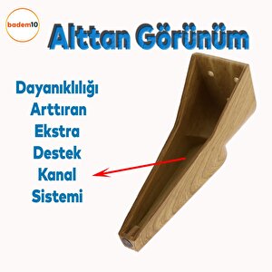 Nota Mobilya Kanepe Sehpa Tv Ünitesi Koltuk Ayağı Baza Ayakları Ahşap Desenli Kahverengi Ceviz 16 Cm