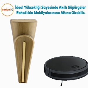 Nota Mobilya Kanepe Sehpa Tv Ünitesi Koltuk Ayağı Baza Ayakları Ahşap Desenli Kahverengi Ceviz 16 Cm