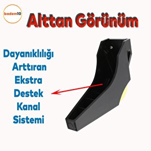 Salkım Mobilya Oturma Grubu Kanepe Sehpa Tv Ünitesi Koltuk Ayağı Baza Ayakları Siyah Altın 16 Cm