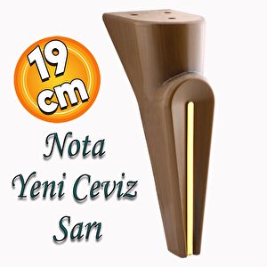 Nota Mobilya Kanepe Sehpa Tv Ünitesi Koltuk Ayağı Baza Ayakları Ahşap Desenli Kahverengi Ceviz 19 Cm