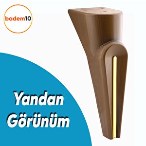 Nota Mobilya Kanepe Sehpa Tv Ünitesi Koltuk Ayağı Baza Ayakları Ahşap Desenli Kahverengi Ceviz 19 Cm
