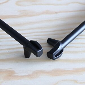 Prade 224 Mm Mat Siyah Metal Kulp Mobilya Çekmece Mutfak Dolap Kapak Kulpları Dolabı Kulbu Kulpu