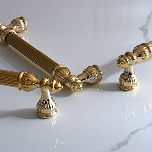 Şah 192 Mm Gold Altın Kulp Metal Mobilya Çekmece Kapak Dolap Mutfak Kulbu Kulpları Dolabı Kulpu