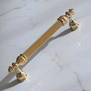 Şah 192 Mm Gold Altın Kulp Metal Mobilya Çekmece Kapak Dolap Mutfak Kulbu Kulpları Dolabı Kulpu