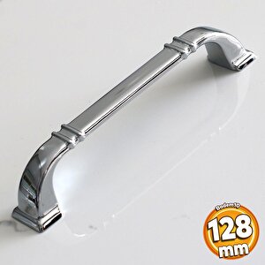 Roma 128 Mm Krom Renk Kulp Metal Mobilya Çekmece Dolap Kapak Mutfak Kulpları Kulbu Dolabı Kulpu