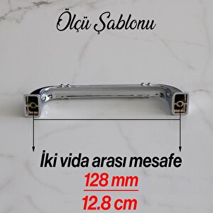 Roma 128 Mm Krom Renk Kulp Metal Mobilya Çekmece Dolap Kapak Mutfak Kulpları Kulbu Dolabı Kulpu