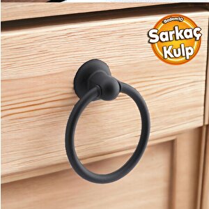 Halka Düğme Sarkaç Siyah Kulp Mobilya Mutfak Dolabı Çekmece Dolap Kulpları Kapak Kulpu Kulb Metal