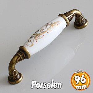 Gerçek Porselen Antik Sarı 96 Mm Mobilya Mutfak Kulp Çekmece Dolap Dolabı Kulplar Kapak Kulpu Kulbu 25603