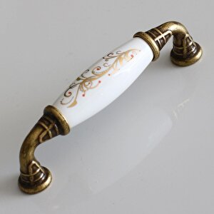 Gerçek Porselen Antik Sarı 96 Mm Mobilya Mutfak Kulp Çekmece Dolap Dolabı Kulplar Kapak Kulpu Kulbu 25603