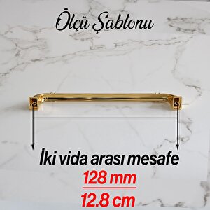 Roma 128 Mm Gold Altın Kulp Metal Mobilya Çekmece Dolap Kapak Mutfak Kulpları Kulbu Dolabı Kulpu