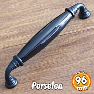 Gerçek Porselen Siyah 96 Mm Mobilya Mutfak Kulp Çekmece Dolap Kulplar Kapak Kulpu Kulbu Dolabı