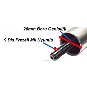 Tirpan Ucu Çapa Aparati Tüm Modellere Uygun 26 Mm 9 Di̇ş