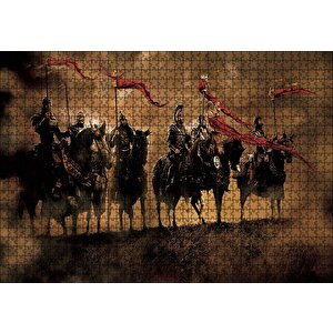 King Arthur Atlılar Puzzle Yapboz Mdf Ahşap 1000 Parça