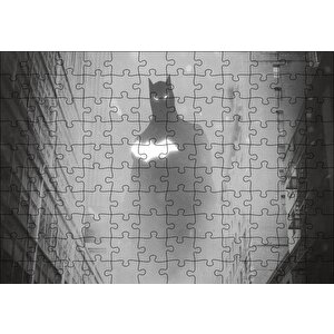 Batman Bloklar Arasında Monochrome Artwork Puzzle Yapboz Mdf Ahşap 120 Parça