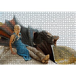 Game Of Thrones Daenerys Targaryen Puzzle Yapboz Mdf Ahşap 1000 Parça